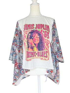 Janis Joplin Blues Frame Classic T Shirt Batwing retro kimono style